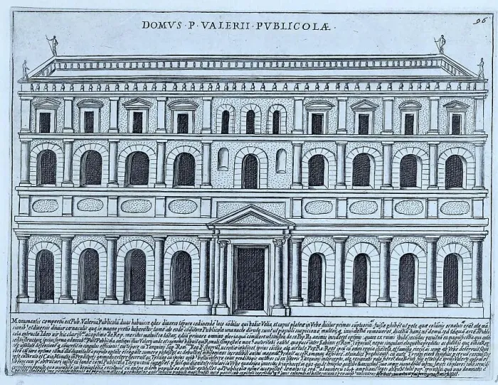 Framed Print : Domus P. Valerii Publicolae, The House of Publius Valerius Publicola, historical Rome, Italy, digital reproduction of a 17th century original, original date unknown Framed Print : Domus P. Valerii Publicolae, The House of Publius Valerius Publicola, historical Rome, Italy, digital reproduction of a 17th century original, original date unknown