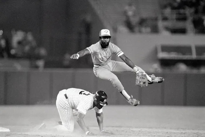 Framed Print : Don Baylor Jumps Over Ken Griffey Framed Print : Don Baylor Jumps Over Ken Griffey