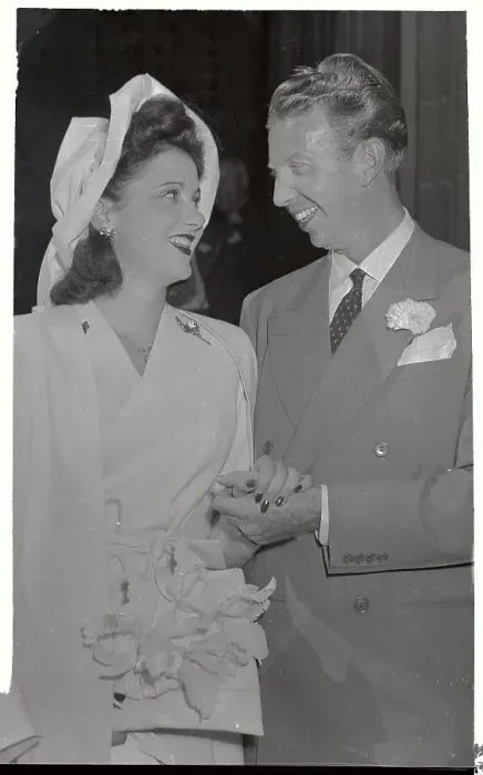 Framed Print : Don Budge Holding Hands with His Bride Framed Print : Don Budge Holding Hands with His Bride