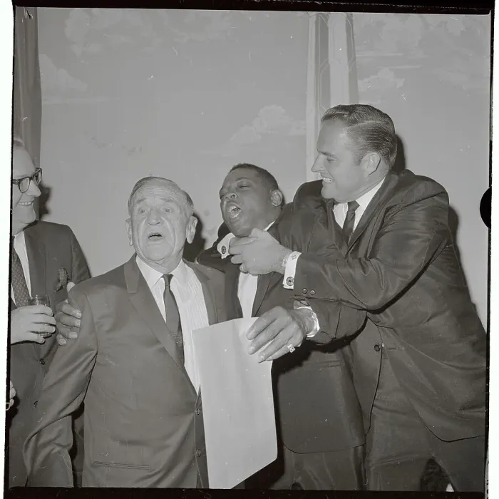 Framed Print : Don Drysdale Having Fun with Willie Mays Framed Print : Don Drysdale Having Fun with Willie Mays