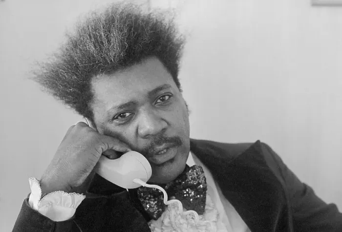 Framed Print : Don King Speaking on Telephone Framed Print : Don King Speaking on Telephone