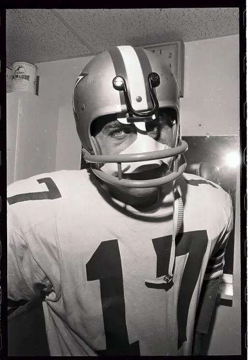 Framed Print : Don Meredith Wearing Protective Helmet Framed Print : Don Meredith Wearing Protective Helmet