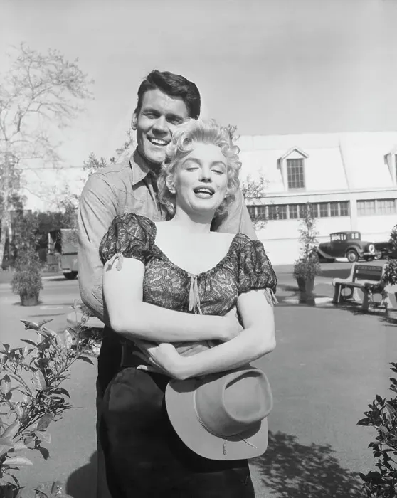 Framed Print : Don Murray Hugging Marilyn Monroe Framed Print : Don Murray Hugging Marilyn Monroe
