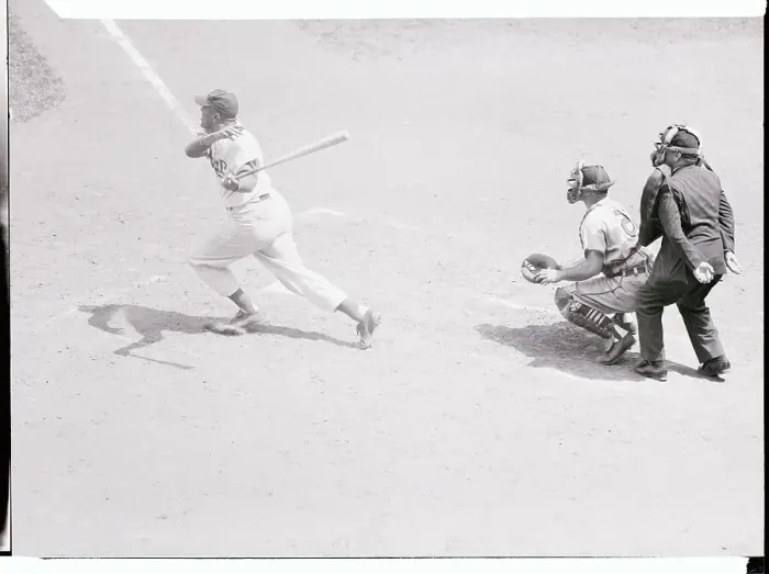 Framed Print : Don Newcombe Batting Framed Print : Don Newcombe Batting
