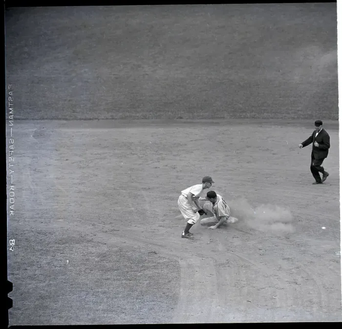 Framed Print : Don Padgett Sliding into Second Base Framed Print : Don Padgett Sliding into Second Base