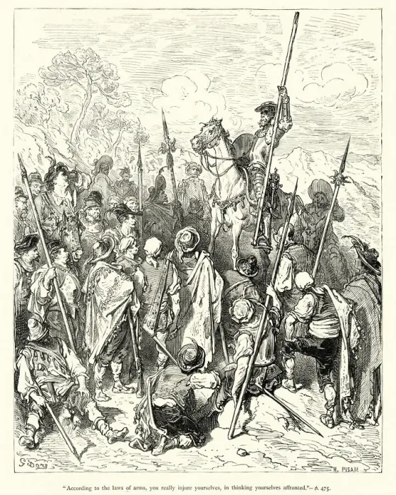 Framed Print : Don Quixote, According to the laws of arms Framed Print : Don Quixote, According to the laws of arms