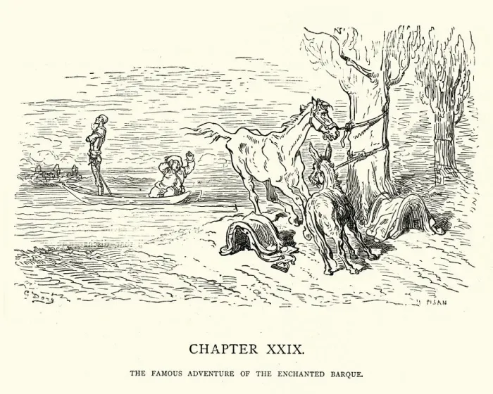 Framed Print : Don Quixote, Adventure of the Enchanted Barque Framed Print : Don Quixote, Adventure of the Enchanted Barque