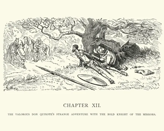 Framed Print : Don Quixote - Adventure of Knight of the Mirrors