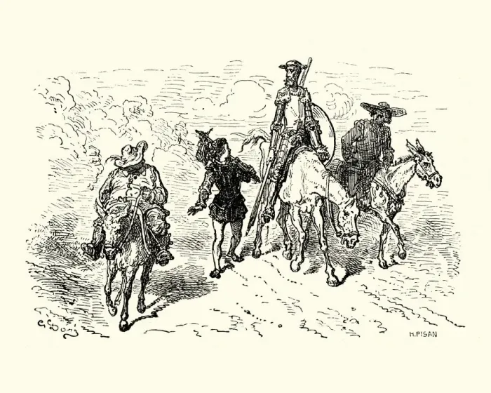 Framed Print : Don Quixote on his adventures Framed Print : Don Quixote on his adventures