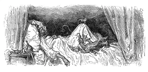 Don Quixote in bed engravings