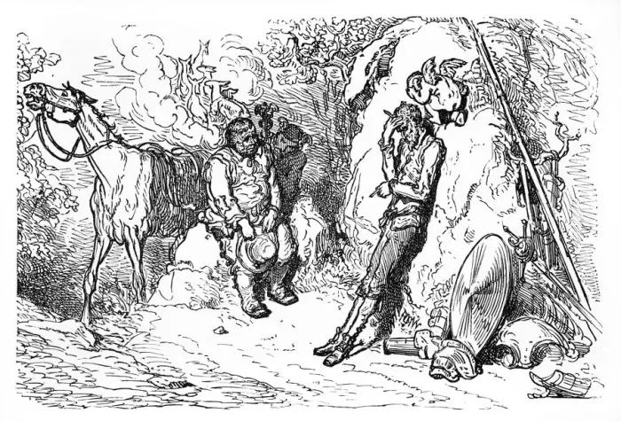 Framed Print : Don Quixote in the black mountain Framed Print : Don Quixote in the black mountain