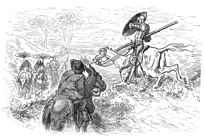 Framed Print : Don Quixote engraving Framed Print : Don Quixote engraving