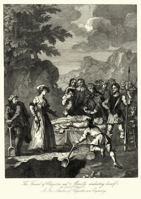 Framed Print : Don Quixote, The Funeral of Chrysostom by William Hogarth Framed Print : Don Quixote, The Funeral of Chrysostom by William Hogarth