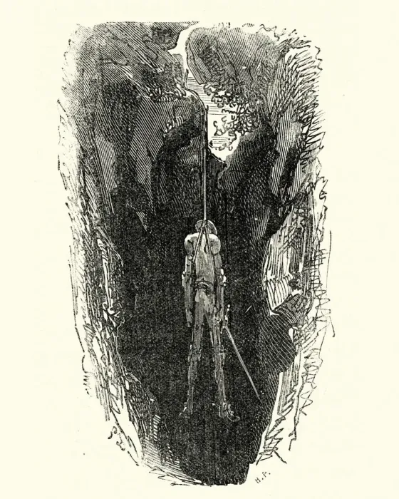 Framed Print : Don Quixote, Hanging in the mouth of the cave Framed Print : Don Quixote, Hanging in the mouth of the cave