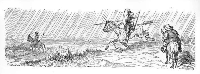 Framed Print : Don Quixote high adventure engraving Framed Print : Don Quixote high adventure engraving