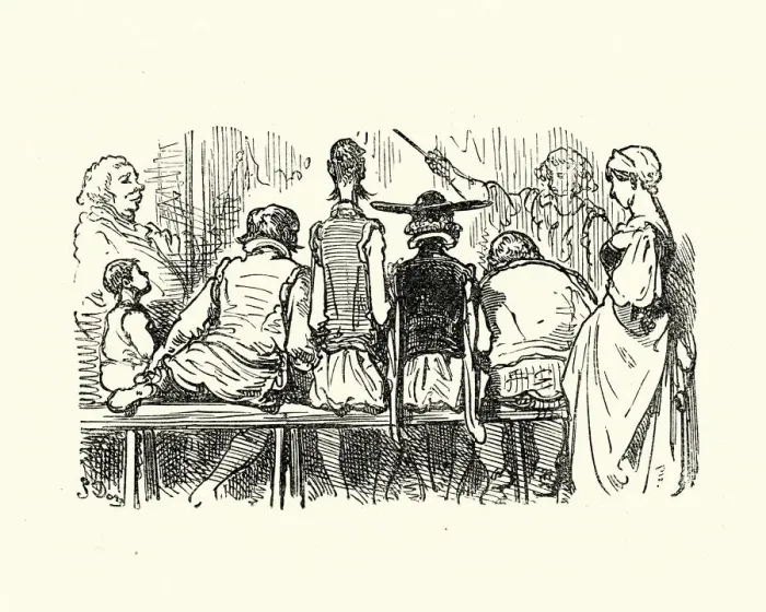 Framed Print : Don Quixote at the puppet show Framed Print : Don Quixote at the puppet show