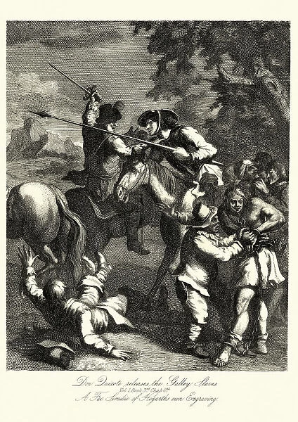 Don Quixote releases the Galley Slaves by William Hogarth