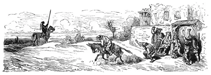 Framed Print : Don Quixote and Sancho engraving Framed Print : Don Quixote and Sancho engraving