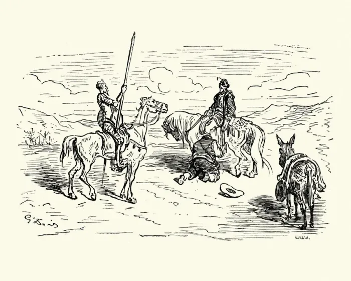Framed Print : Don Quixote and Sancho Panza Framed Print : Don Quixote and Sancho Panza