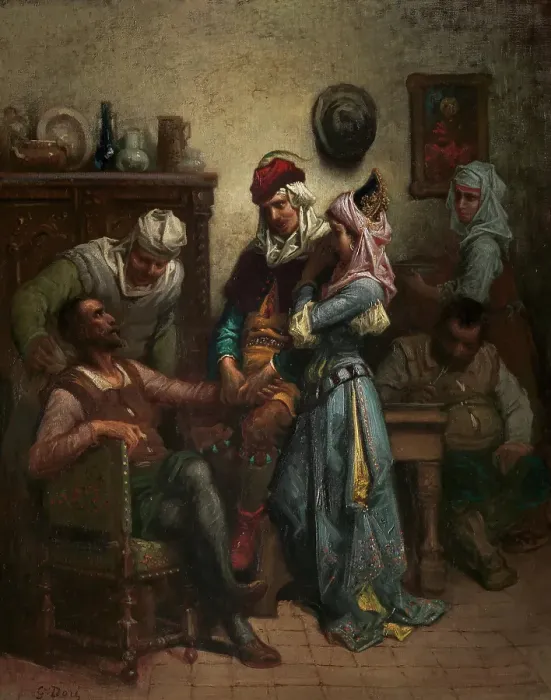 Framed Print : Don Quixote And Sancho Panza Entertained By Basil And Quiteria Framed Print : Don Quixote And Sancho Panza Entertained By Basil And Quiteria