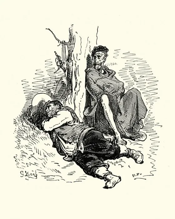 Framed Print : Don Quixote and Sancho resting Framed Print : Don Quixote and Sancho resting