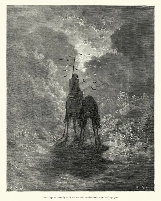 Framed Print : Don Quixote - We slept as soundly Framed Print : Don Quixote - We slept as soundly