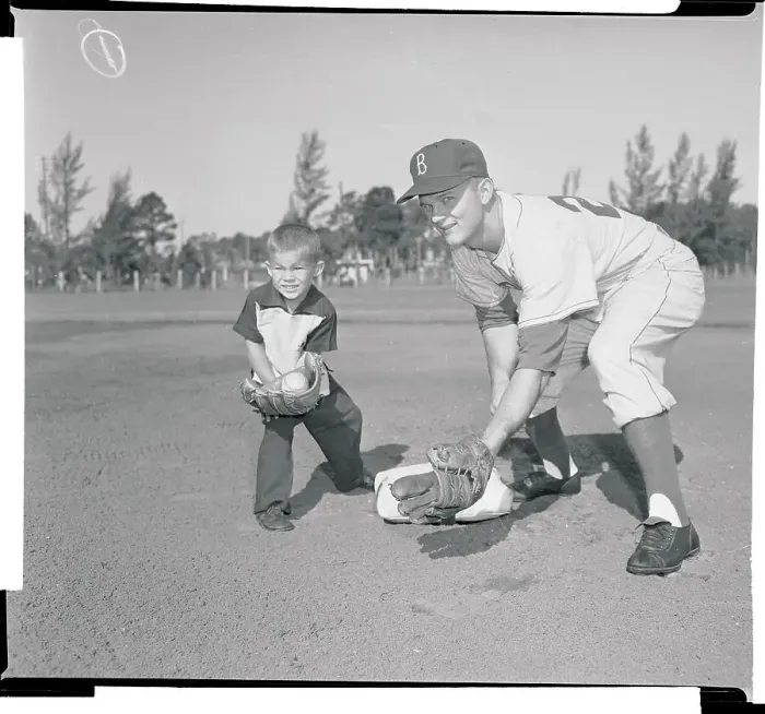 Framed Print : Don Zimmer with His Son Tommy Framed Print : Don Zimmer with His Son Tommy