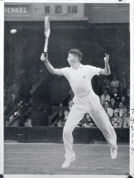 Framed Print : Donald Budge in Tennis Action Framed Print : Donald Budge in Tennis Action
