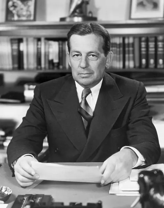 Framed Print : Donald Douglas Sitting At Desk W / Paper Framed Print : Donald Douglas Sitting At Desk W / Paper