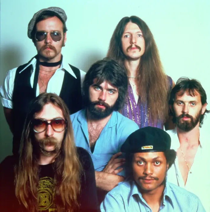 Framed Print : Doobie Brothers 1975-77 Lineup Portrait