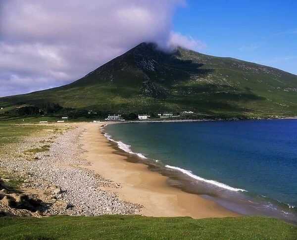 Doogort Beach, Slievemore Mountain, Achill Island, County Mayo, Ireland