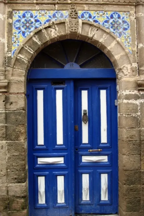 Framed Print : Doorway, Essaouira, Morocco