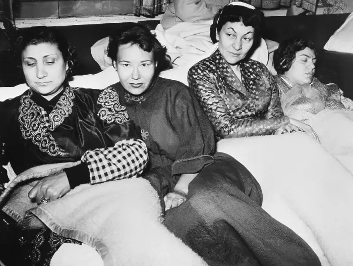 Framed Print : Doria Shafik and Charlotte Weller Lie Down