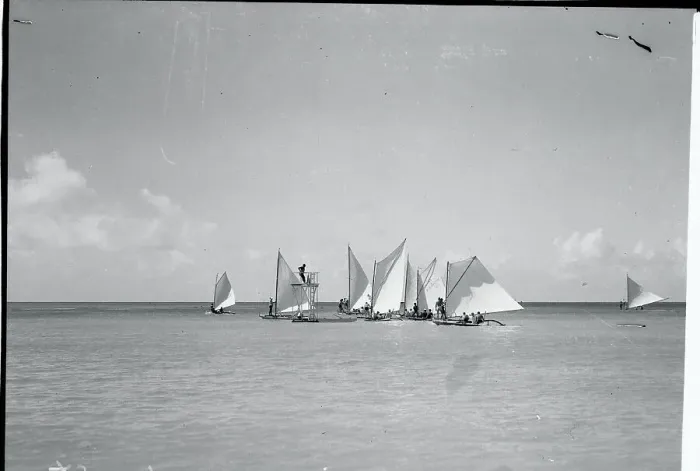 Framed Print : Doris Duke and Canoe Teammates Leaving for Race Framed Print : Doris Duke and Canoe Teammates Leaving for Race