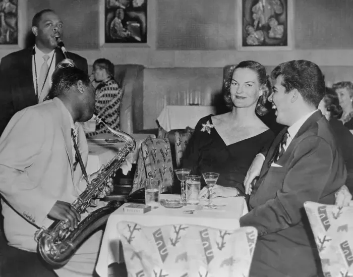 Framed Print : Doris Duke, Joe Castro, and Big Jay McNeeley at Birdland Framed Print : Doris Duke, Joe Castro, and Big Jay McNeeley at Birdland