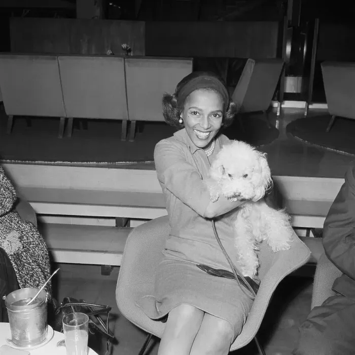 Framed Print : Dorothy Dandridge With Dog Framed Print : Dorothy Dandridge With Dog