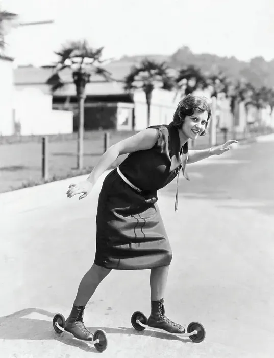 Framed Print : Dorothy Gulliver on Roller Skates Framed Print : Dorothy Gulliver on Roller Skates