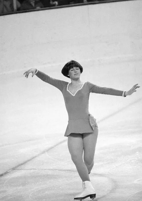 Framed Print : Dorothy Hamill Skating at Olympics