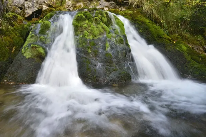 Framed Print : Doser waterfall in Haselgehr, Lech valley, Tyrol, Austria