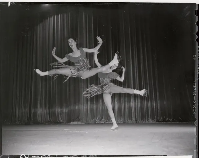 Framed Print : Double Exposure of Carol Lynn Ice Skating Framed Print : Double Exposure of Carol Lynn Ice Skating