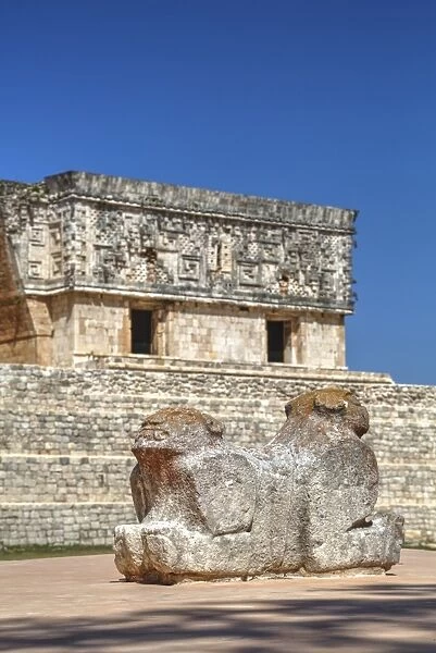 Double-headed Jaguar and Palace of the Governor, Uxmal