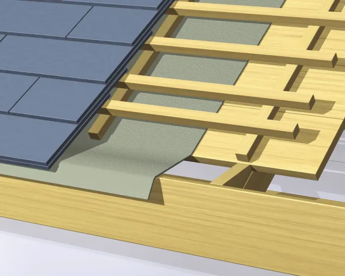 Framed Print : Double lap roof tiling, close-up