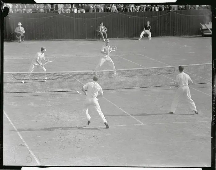 Framed Print : Doubles Match at National Championship Framed Print : Doubles Match at National Championship