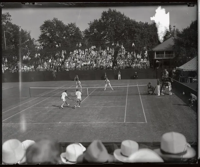 Framed Print : Doubles Tennis Action Framed Print : Doubles Tennis Action