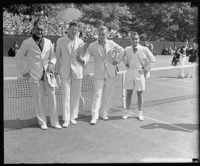 Framed Print : Doubles Tennis Teams Before Game Framed Print : Doubles Tennis Teams Before Game