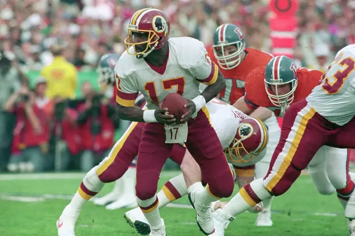 Framed Print : Doug Williams Holding Football Framed Print : Doug Williams Holding Football