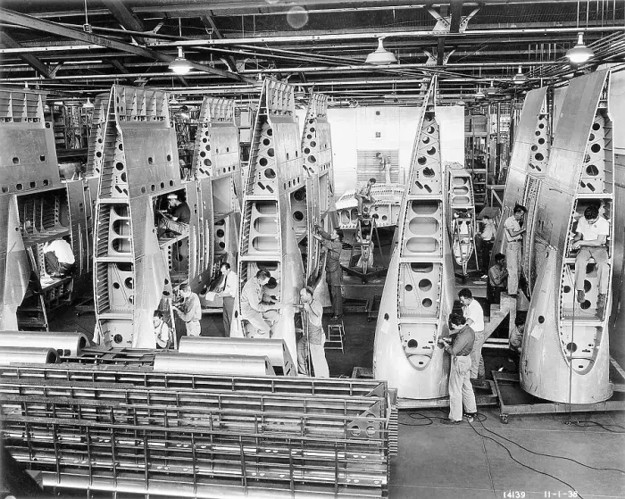 Framed Print : Douglas Aircraft Assembly Line Framed Print : Douglas Aircraft Assembly Line