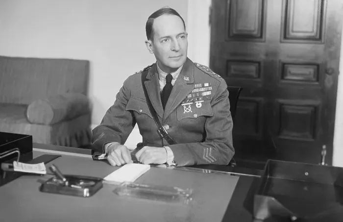Framed Print : Douglas MacArthur at His Desk Framed Print : Douglas MacArthur at His Desk