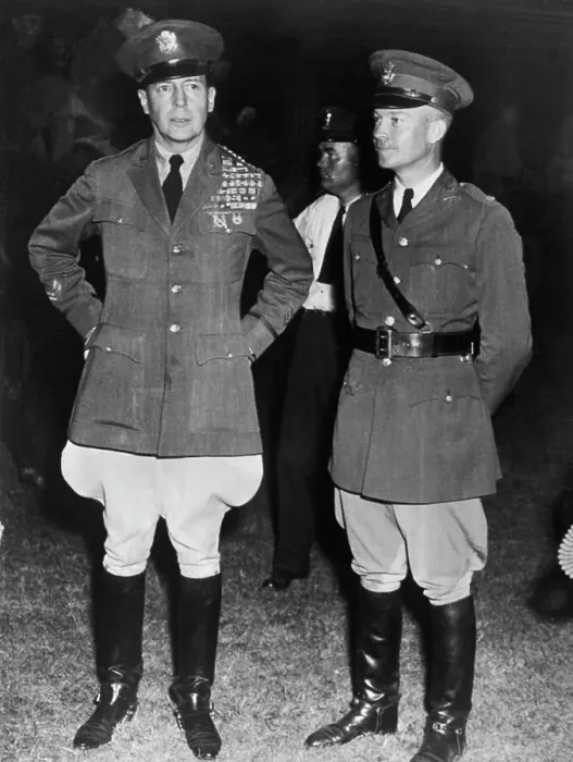Framed Print : Douglas MacArthur and Dwight Eisenhower in Military Uniforms Framed Print : Douglas MacArthur and Dwight Eisenhower in Military Uniforms