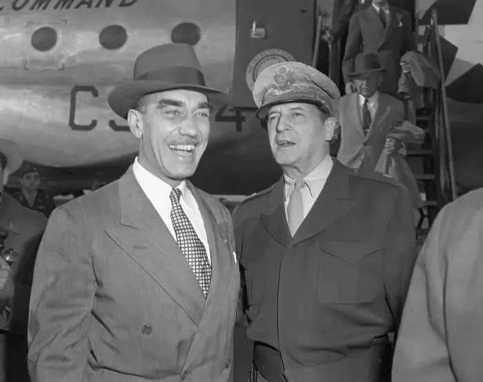 Framed Print : Douglas MacArthur and William H. Draper Framed Print : Douglas MacArthur and William H. Draper